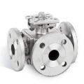 CF8/CF8m/Wcb stainless steel Three Way Flange Ball Valve